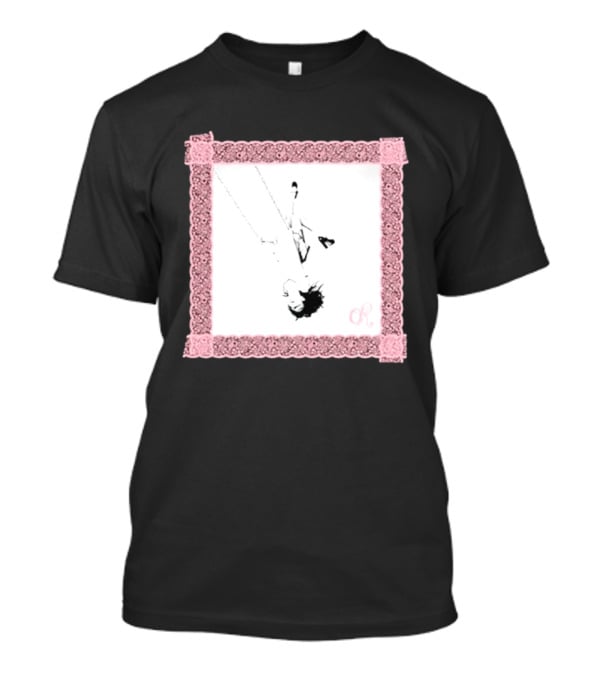 OR Pastel Pink Lace Border Swing T-Shirt