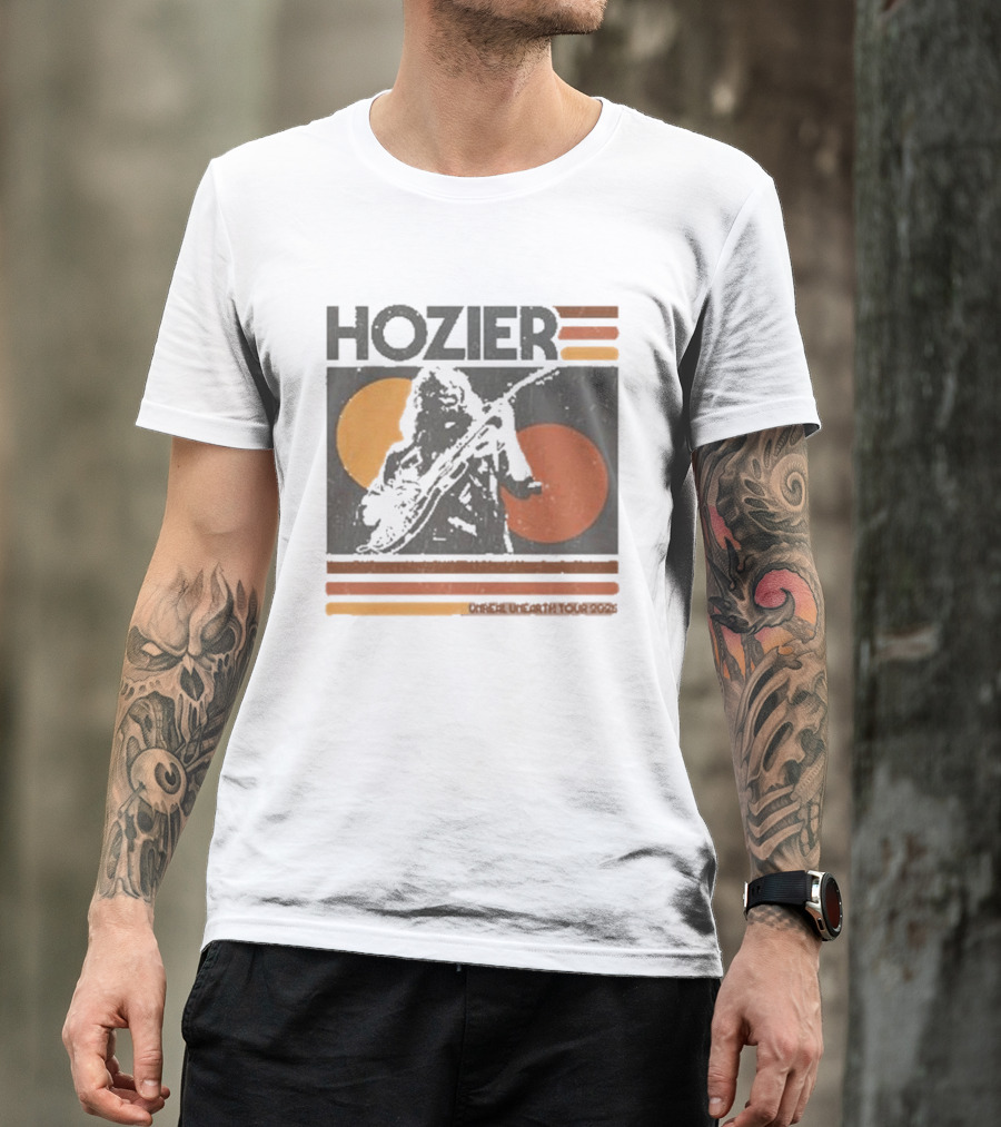 Hozier Unreal Unearth 2025 Tour Vintage Circles Guitar T-Shirt
