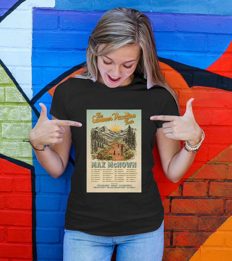 The Summer Vacation Tour 2026 Max McNown Concert Dates And Locations T-Shirt