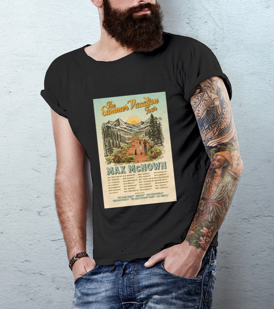 The Summer Vacation Tour 2026 Max McNown Concert Dates And Locations T-Shirt