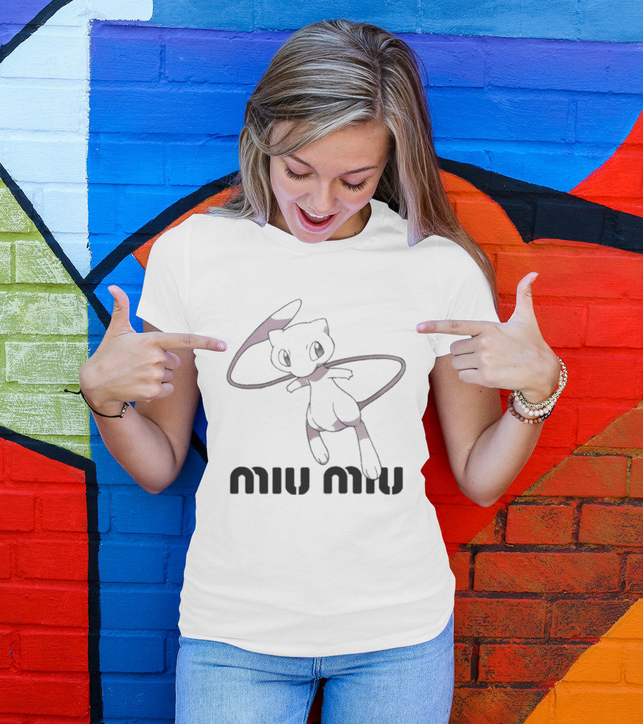Miu Miu Pokemon Mew Anime Collaboration T-Shirt