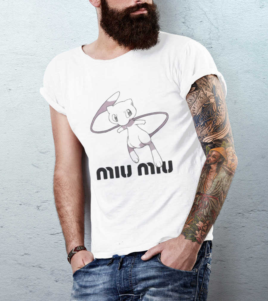 Miu Miu Pokemon Mew Anime Collaboration T-Shirt
