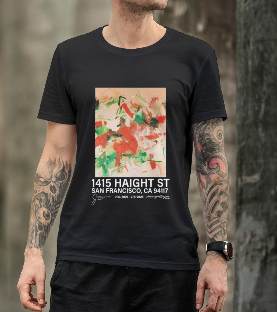 Midnight Organic J. Brian 1415 Haight St San Francisco CA 94117 T-Shirt