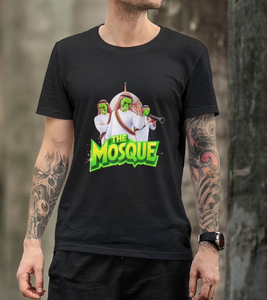 The Mosque Mask Green Faces Characters T-Shirt