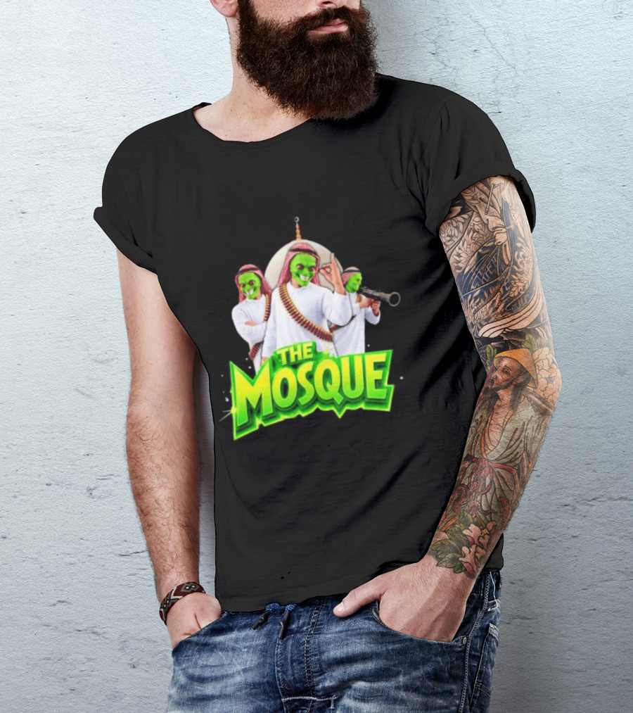The Mosque Mask Green Faces Characters T-Shirt
