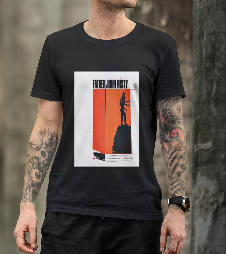 Father John Misty Seattle April 3 4 2026 Featuring Damien Jurado At Paramount Theater T-Shirt