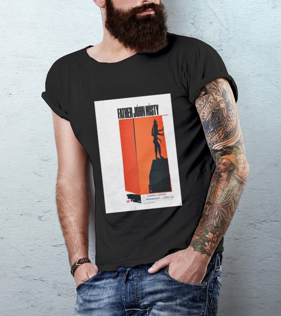 Father John Misty Seattle April 3 4 2026 Featuring Damien Jurado At Paramount Theater T-Shirt