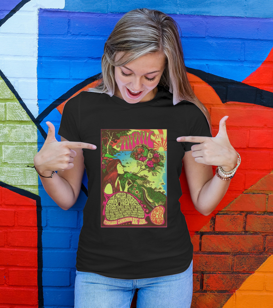 Hypnic XVI Fernwood Campground Big Sur May 15 17 2026 The Mother Hips Robyn Hitchcock Chuck Prophet T-Shirt