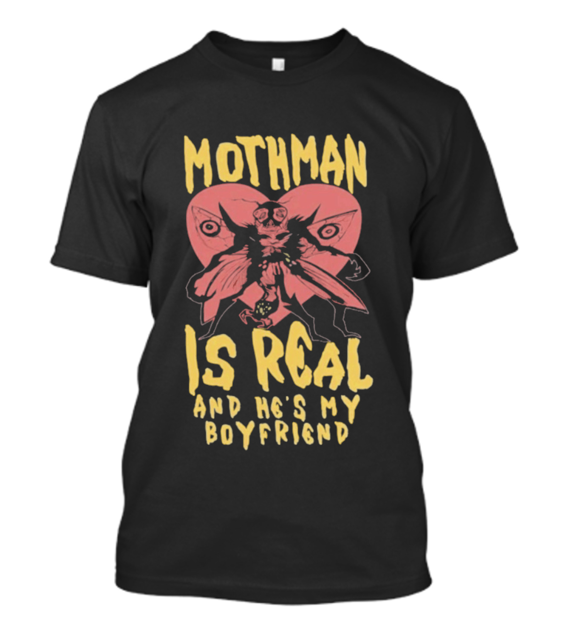 Mothman Is Real And He's My Boyfriend Retro Style Butterfly T-Shirt