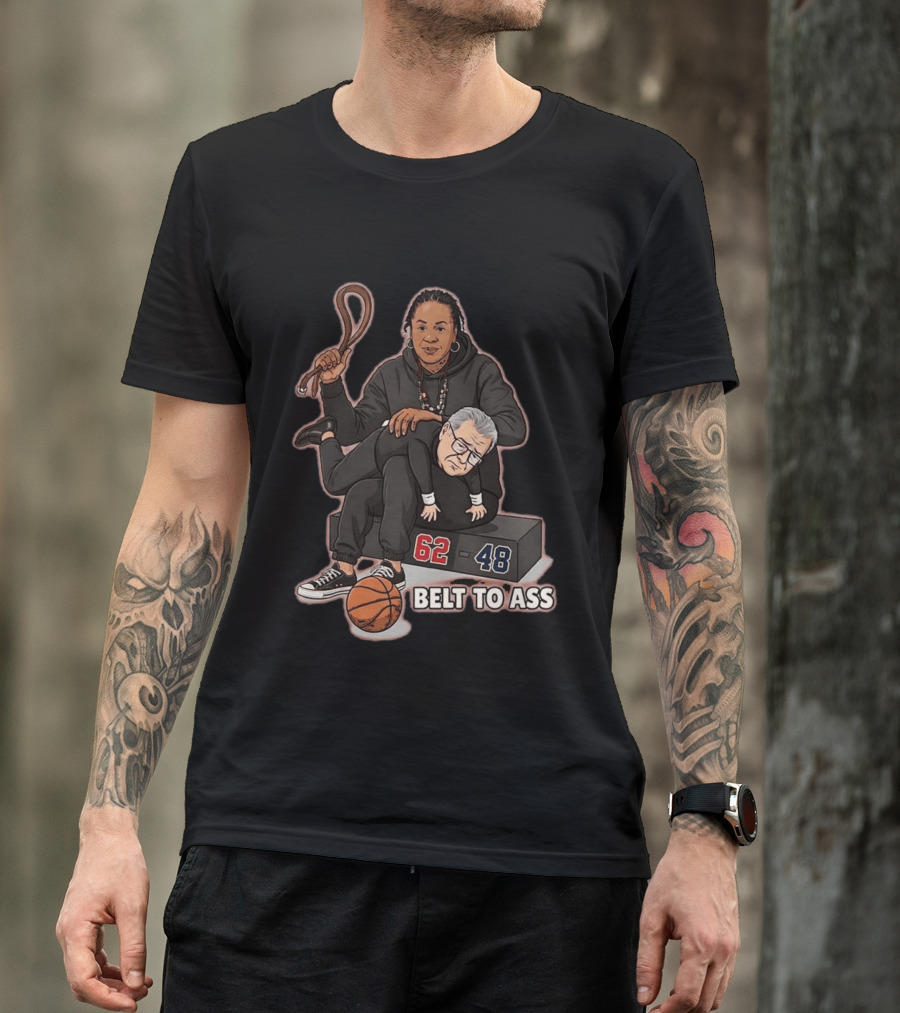 Dawn Staley Belt To Ass Geno Auriemma Dunk Contest 62 48 T-Shirt