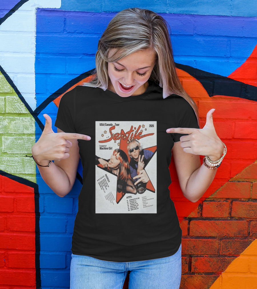 USA Canada 2026 Sextile Tour In Support Of Machine Girl T-Shirt