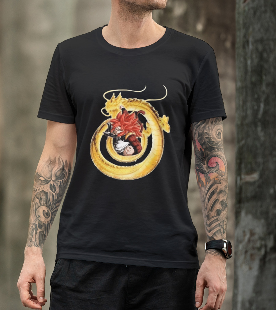 Dragon Ball Games Battle Hour 2026 Dokkan Battle Super Saiyan 4 Gogeta Shenron T-Shirt