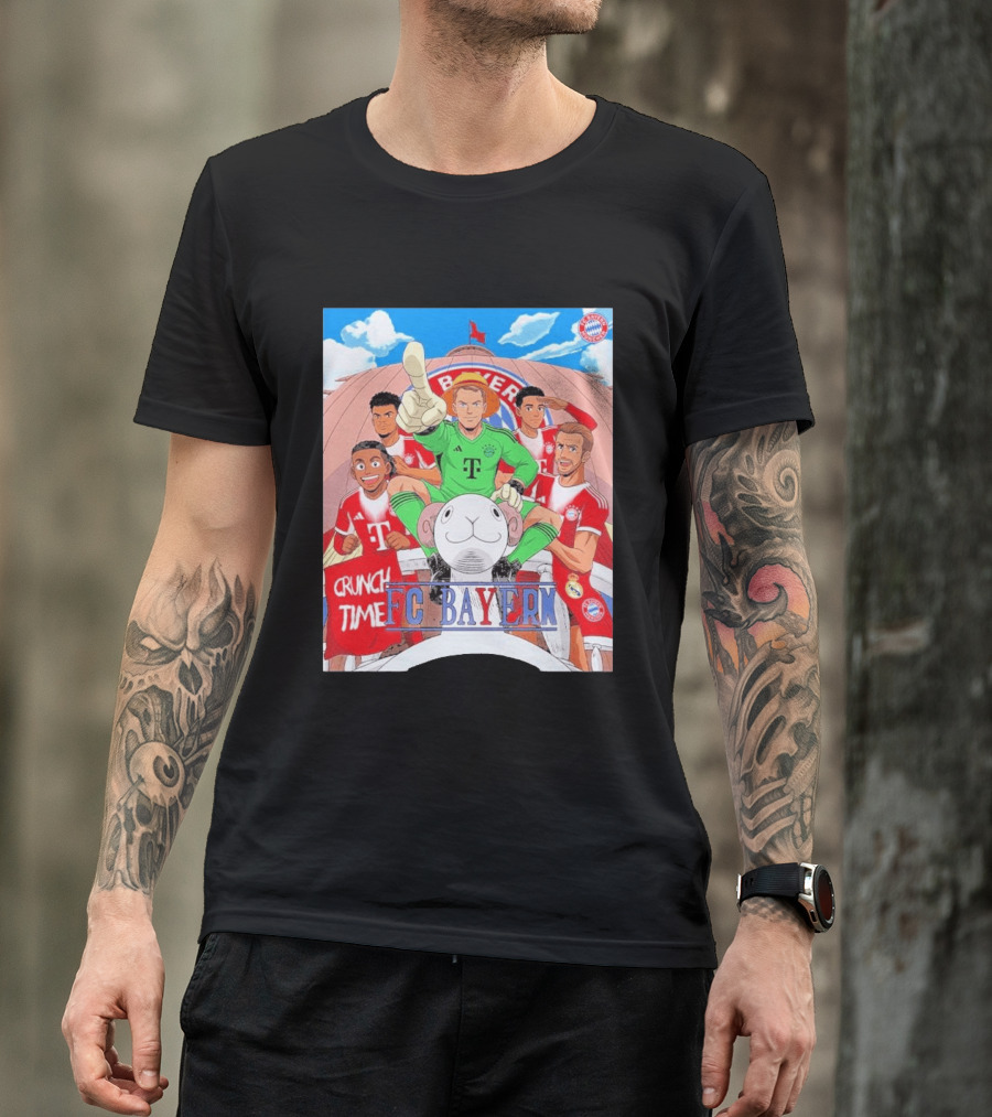 Crunch Time FC Bayern Munich X One Piece Anime Crossover UCL Collaboration T-Shirt