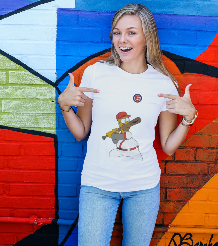 Chicago Cubs MLB Homer Simpson Wonderbat T-Shirt
