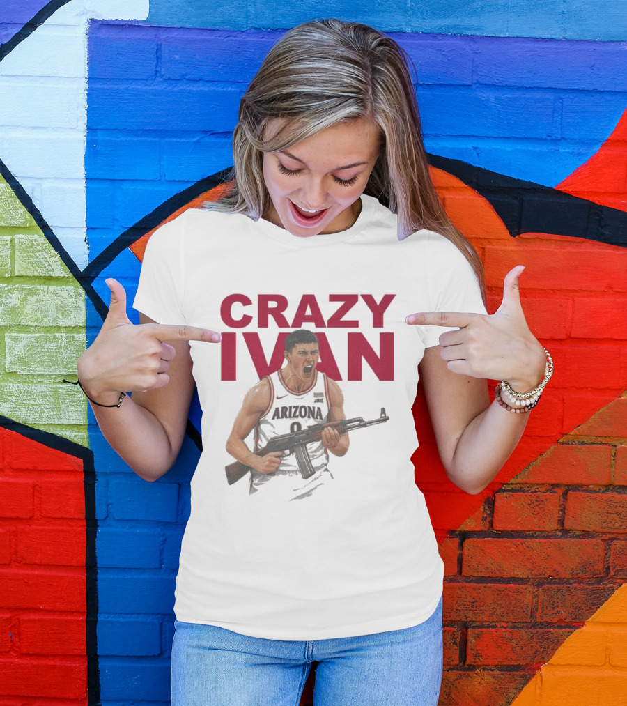 Crazy Ivan Arizona Basketball Player Holding Rifle T-Shirt