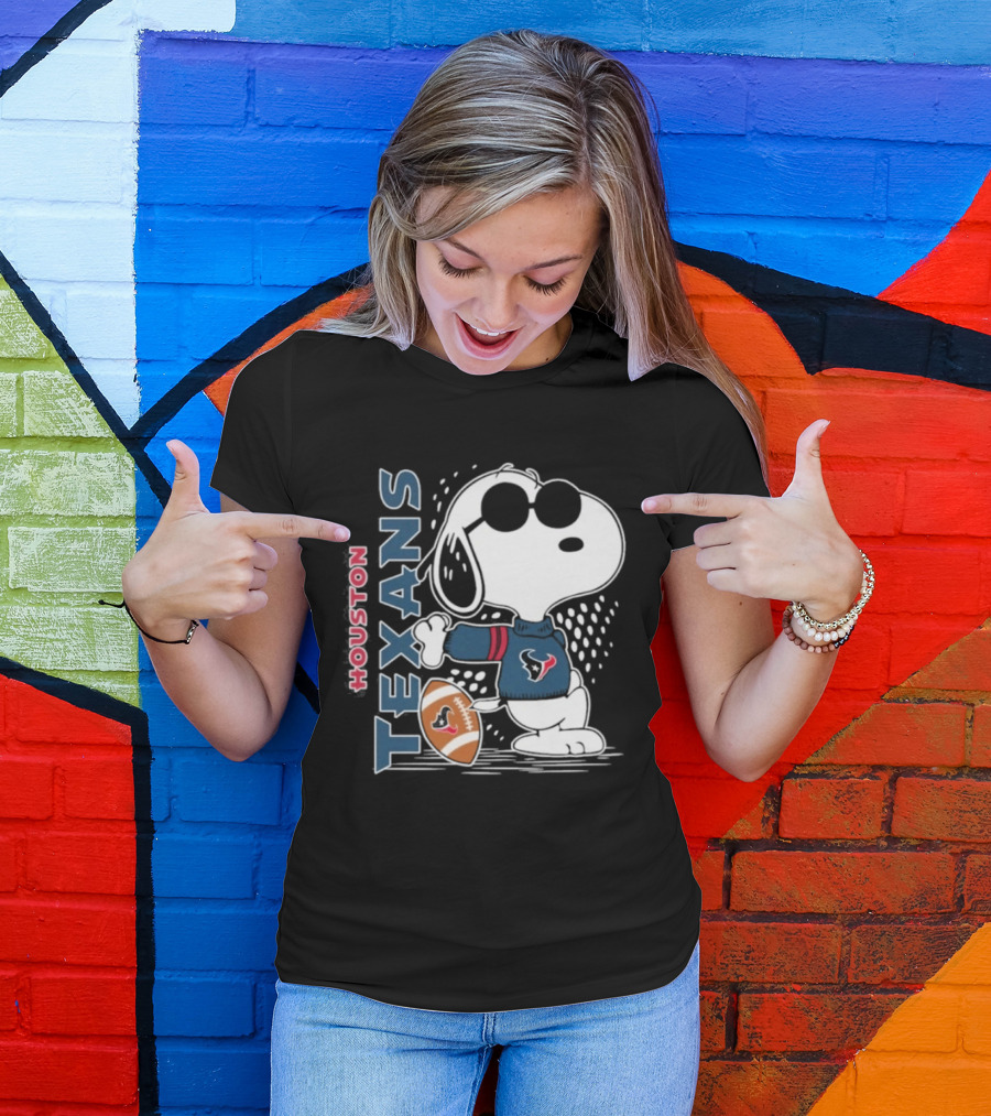 Houston Texans Snoopy Football 2026 Peanuts Collaboration T-Shirt