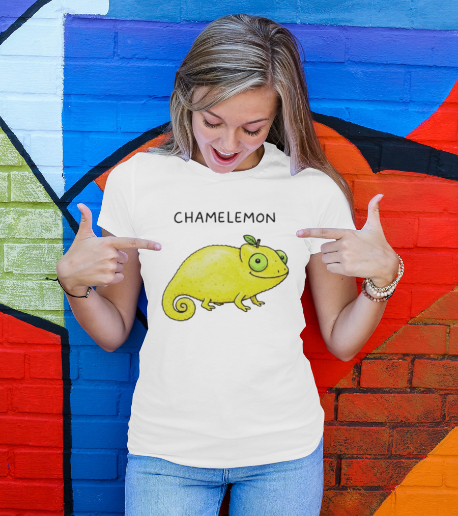 Chamelemon Lemon Chameleon Fruit Pun Humor T-Shirt