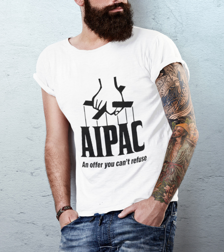 Tucker Carlson AIPAC An Offer You Can't Refuse Hand Puppet Strings T-Shirt