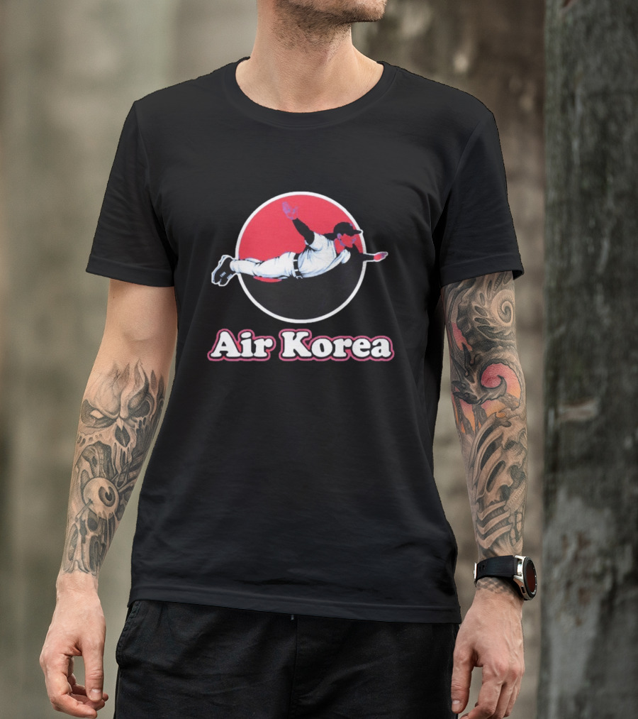 Air Korea Flying High World Baseball Classic Player Black And White T-Shirt