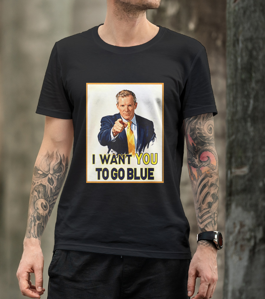 Dusty May I Want You To Go Blue Michigan Wolverines Basketball T-Shirt