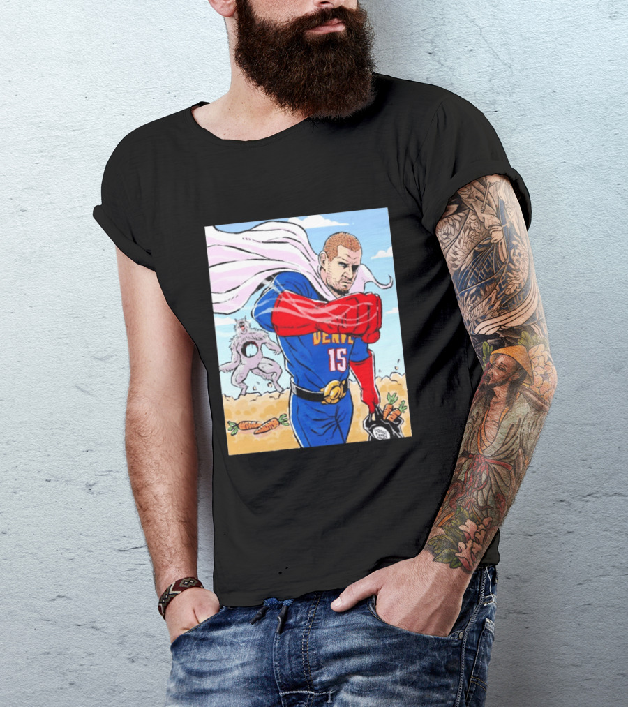 Joker Nikola Jokić Superhero Denver 15 Defeats Wolves 56 Points Carrot Power T-Shirt