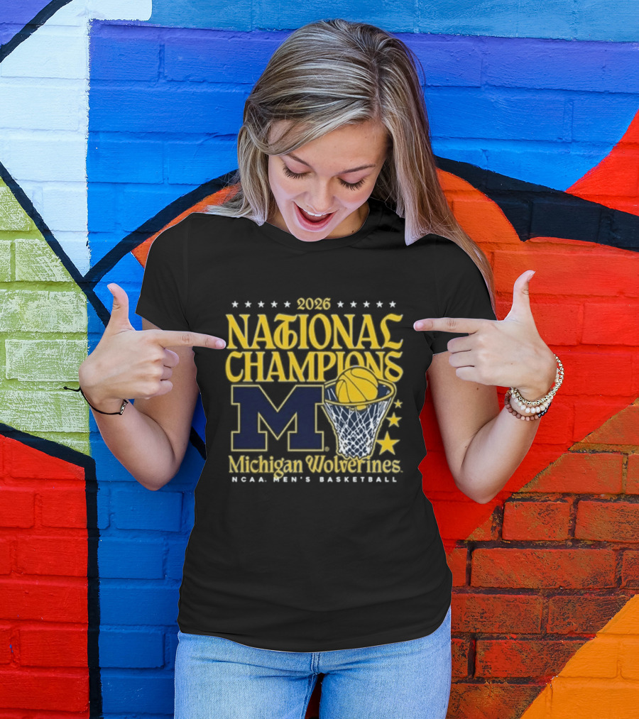 2026 National Champions Michigan Wolverines MBB Women's Basketball T-Shirt