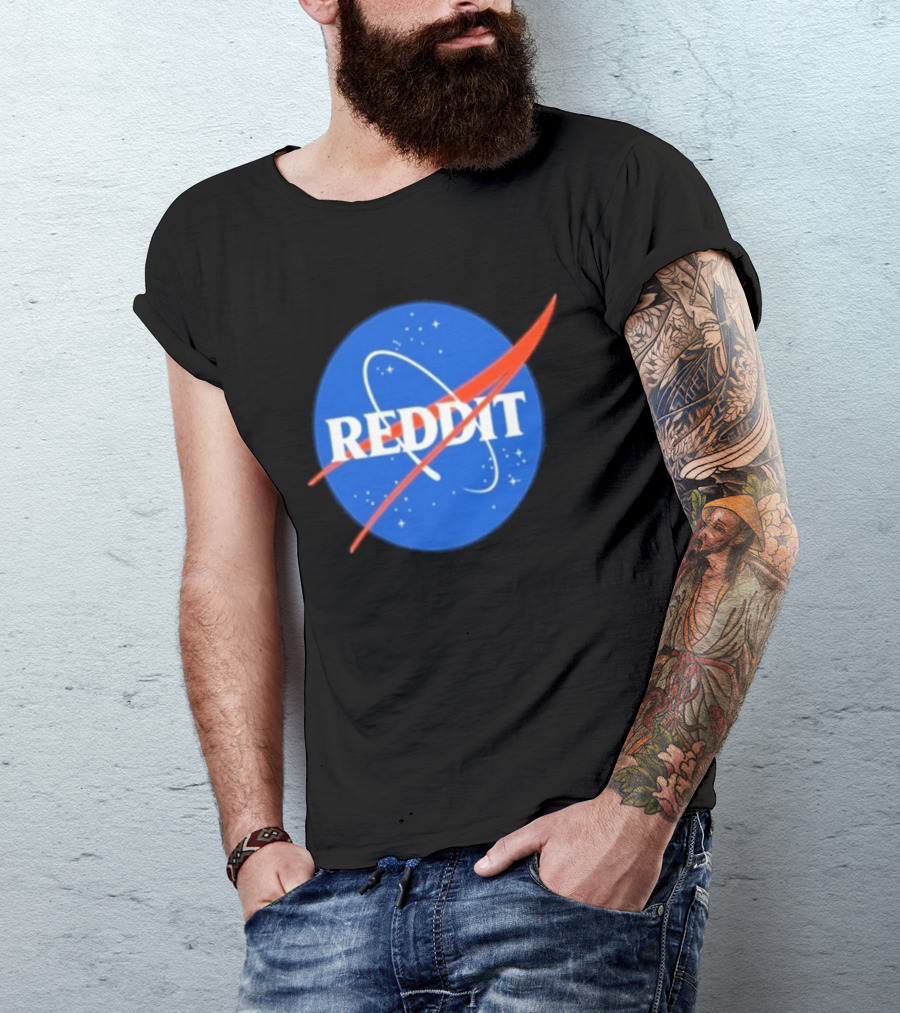 Reddit Nasa Crossover Space Motif T-Shirt