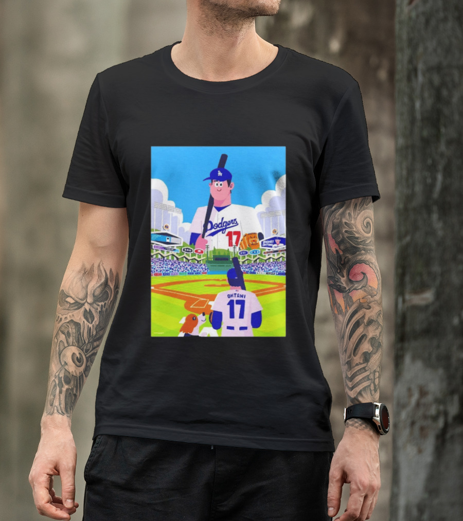 Shohei Ohtani Massive Los Angeles Dodgers 2026 World Baseball Classic Stadium Scene T-Shirt