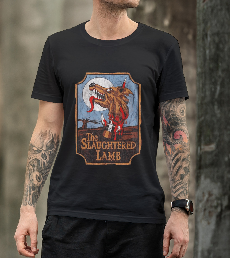 The Slaughtered Lamb Werewolf Moon Vintage Horror T-Shirt