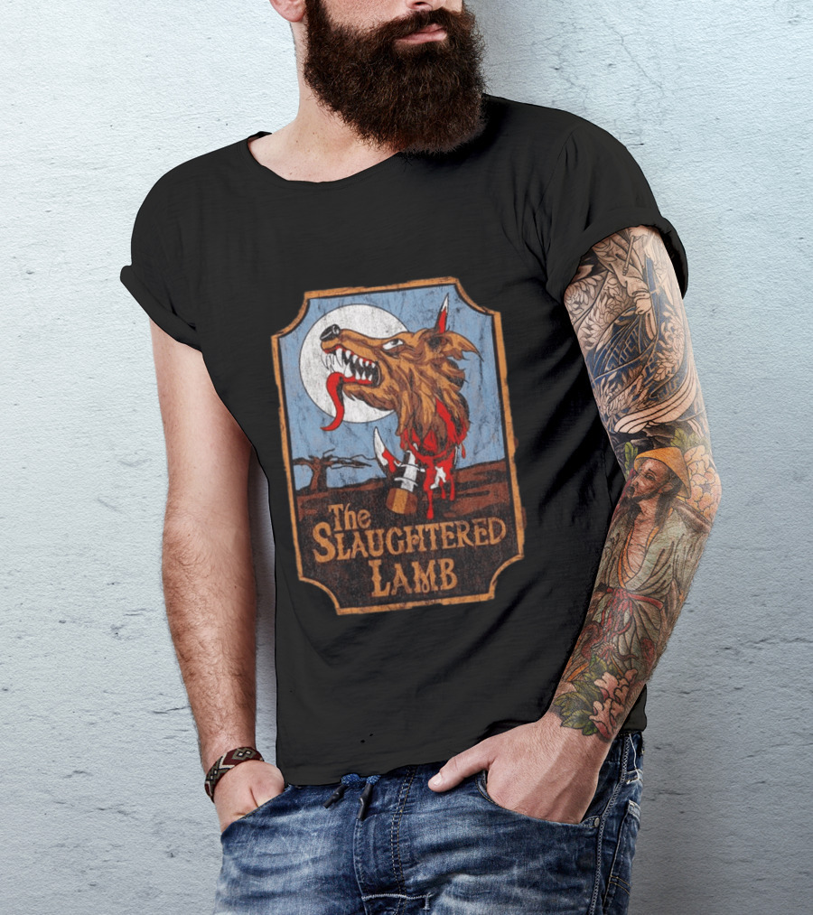The Slaughtered Lamb Werewolf Moon Vintage Horror T-Shirt