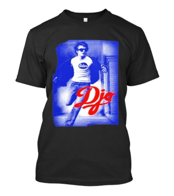 DJO Oficial Tienda Lollapalooza Estilo Vintage Azul Rojo T-Shirt