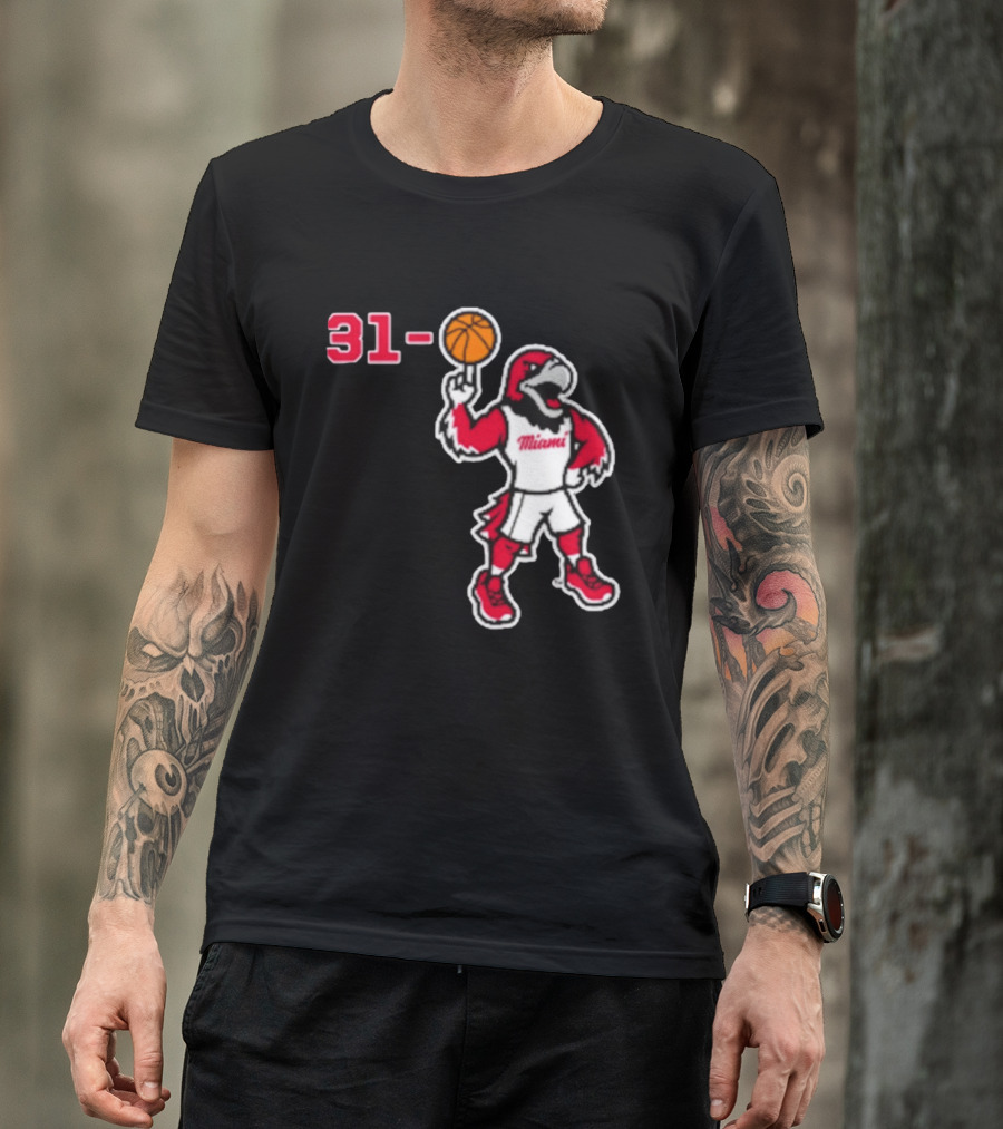 Miami RedHawks Basketball Swoop 31 0 T-Shirt