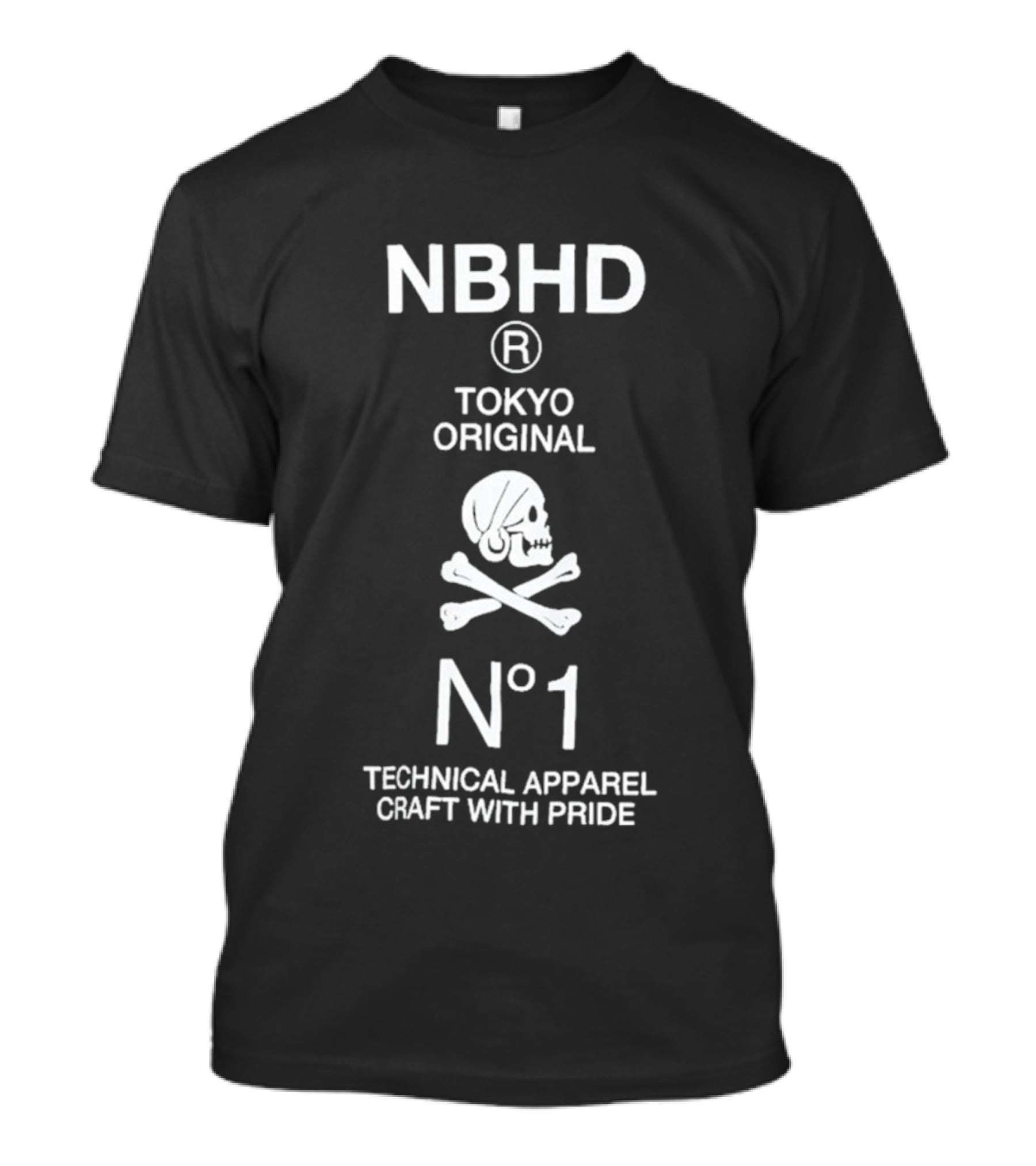 NBHD Tokyo Original Skull Crossbones N°1 Technical Apparel Craft With Pride T-Shirt