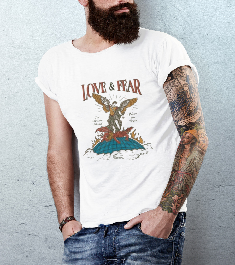Zac Brown Band Love & Fear Sphere Guardian Angel And Dragon T-Shirt