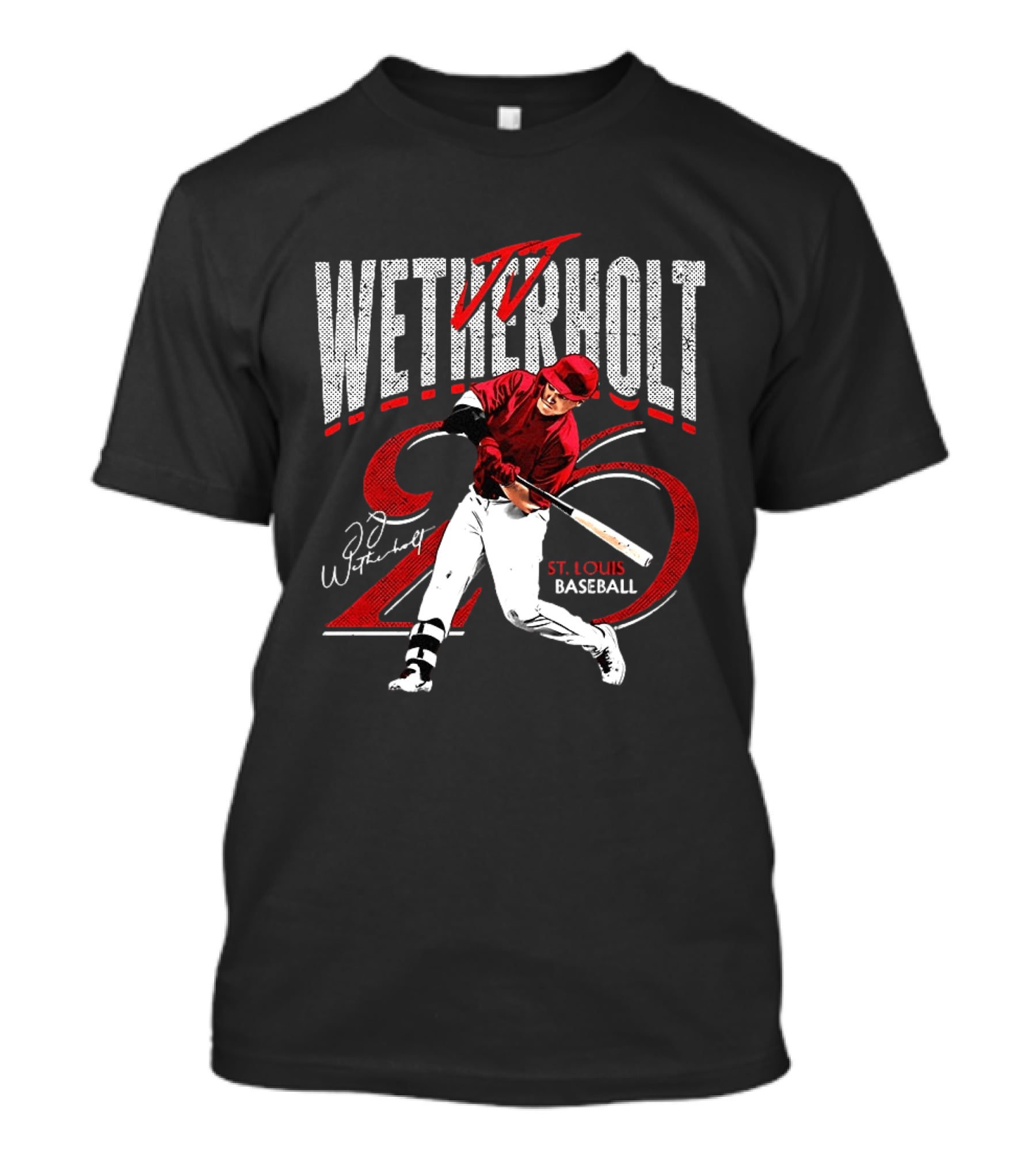 JJ Wetherholt 26 St. Louis Cardinals Baseball Player T-Shirt