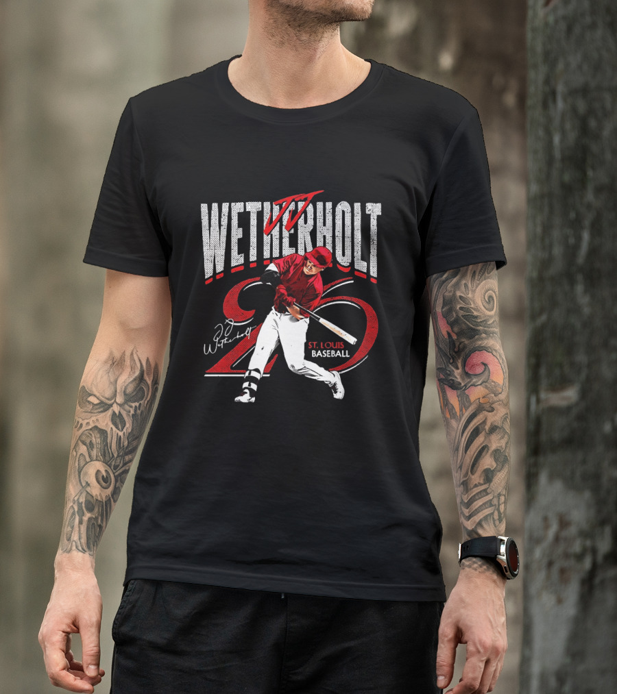JJ Wetherholt 26 St. Louis Cardinals Baseball Player T-Shirt