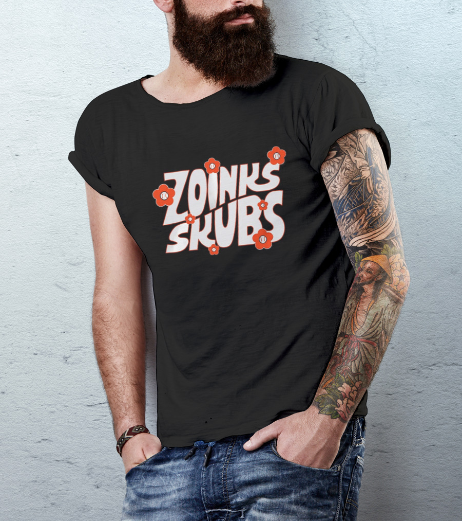 Tarik Skubal Zoinks Skubs Baseball Flowers T-Shirt