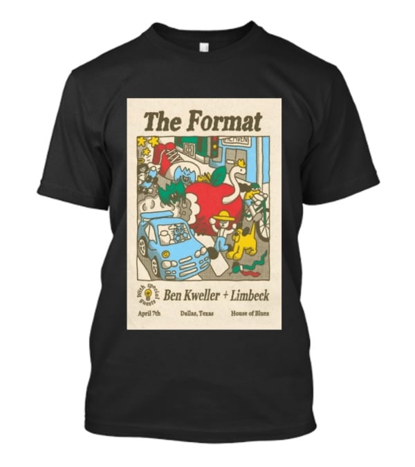 The Format April 7th Dallas Texas House Of Blues Ben Kweller Limbeck Tour T-Shirt