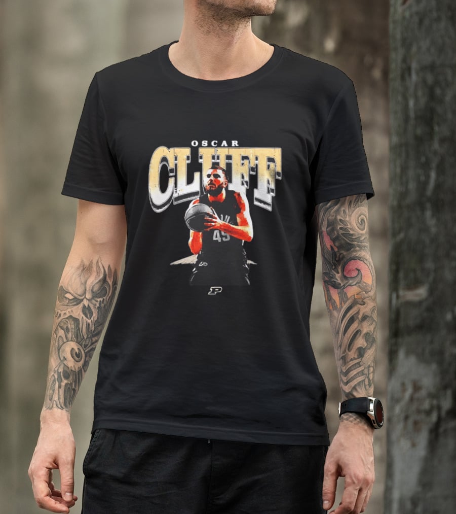 Oscar Cluff Purdue Boilermakers Basketball Player Number 45 T-Shirt