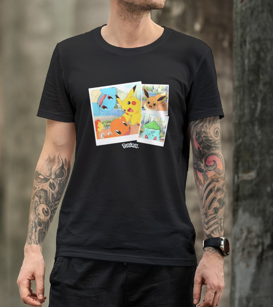 Pokemon Squirtle Pikachu Charmander Waterfront Adventure T-Shirt