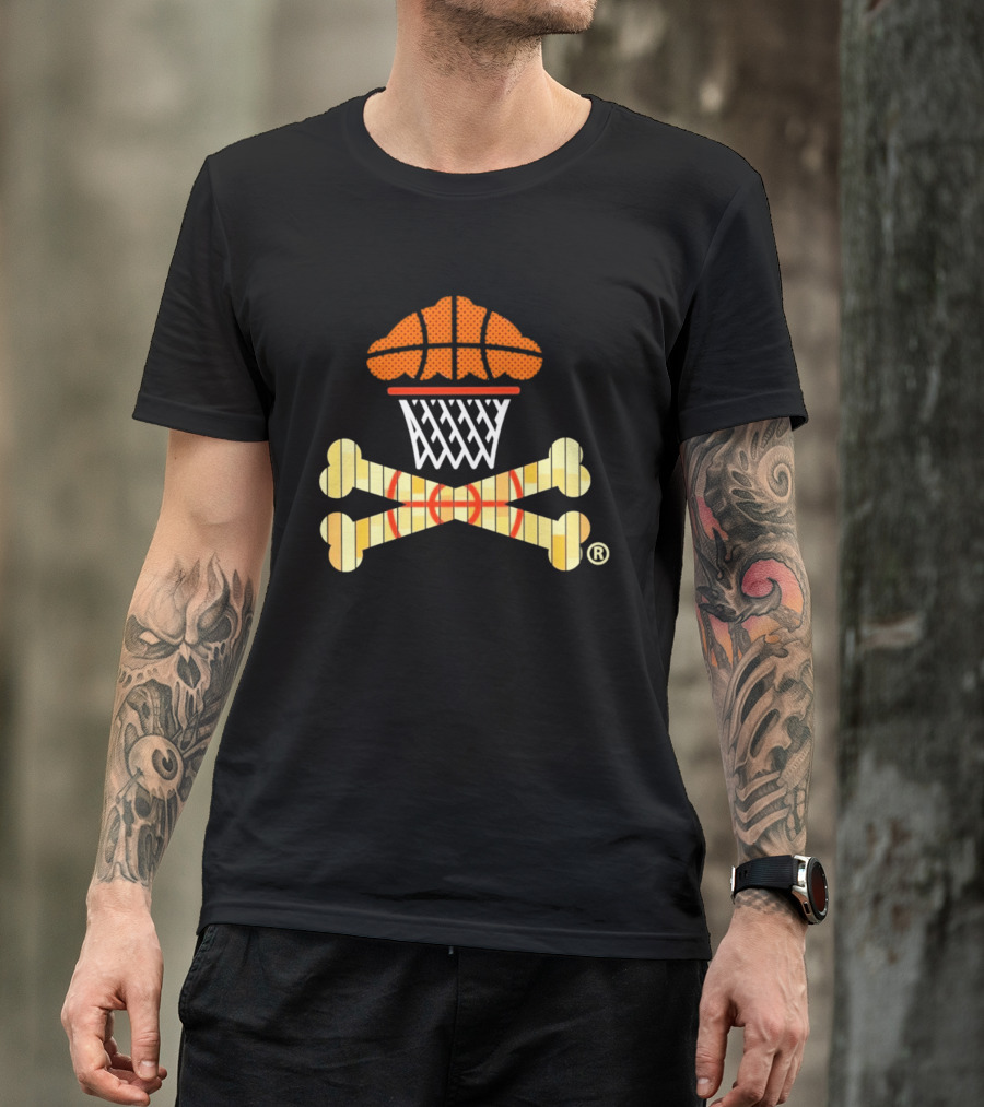 Johnny Cupcakes Women's Boxy Basketball Cupcake Crossbones T-Shirt