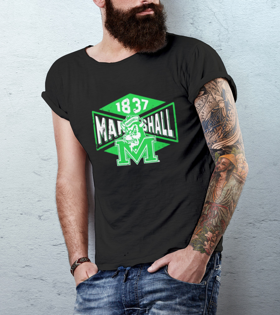 Marshall Thundering Herd 1837 Vintage Retro Team Spirit T-Shirt
