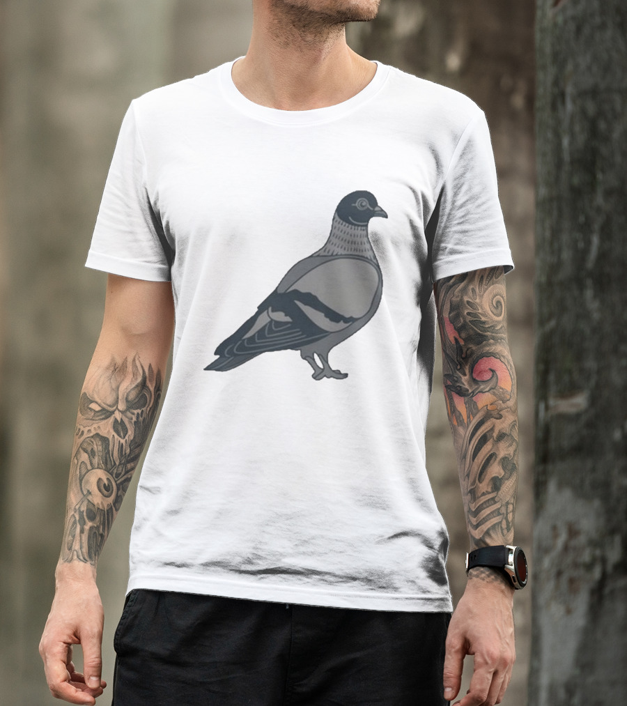 Pigeon Heavyweight Streetwear Symbolic T-Shirt