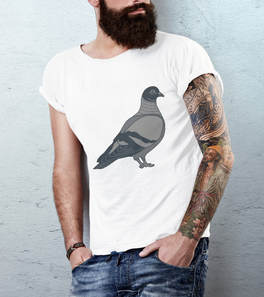 Pigeon Heavyweight Streetwear Symbolic T-Shirt