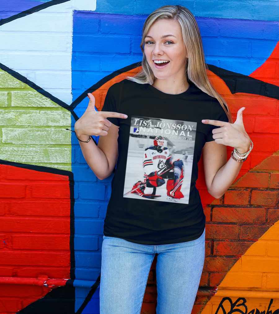 Lisa Jönsson Northeastern Huskies HCA National Goaltender Of The Month T-Shirt