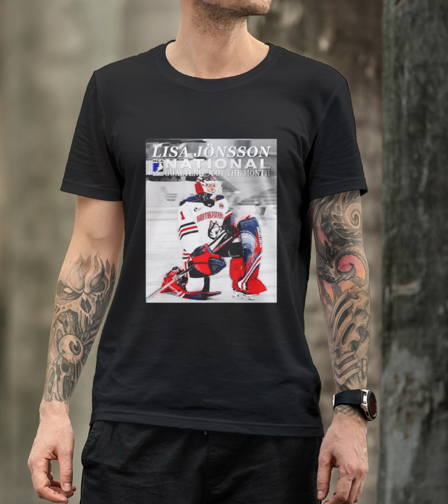 Lisa Jönsson Northeastern Huskies HCA National Goaltender Of The Month T-Shirt