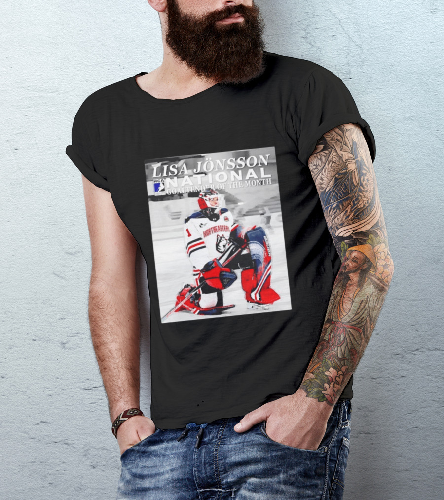 Lisa Jönsson Northeastern Huskies HCA National Goaltender Of The Month T-Shirt