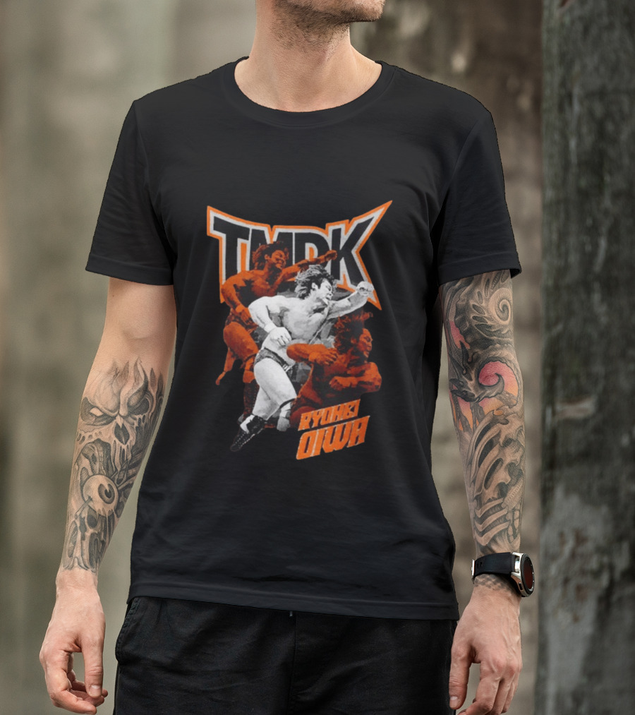 TMDK Ryohei Oiwa The Grip Wrestling Action Orange T-Shirt