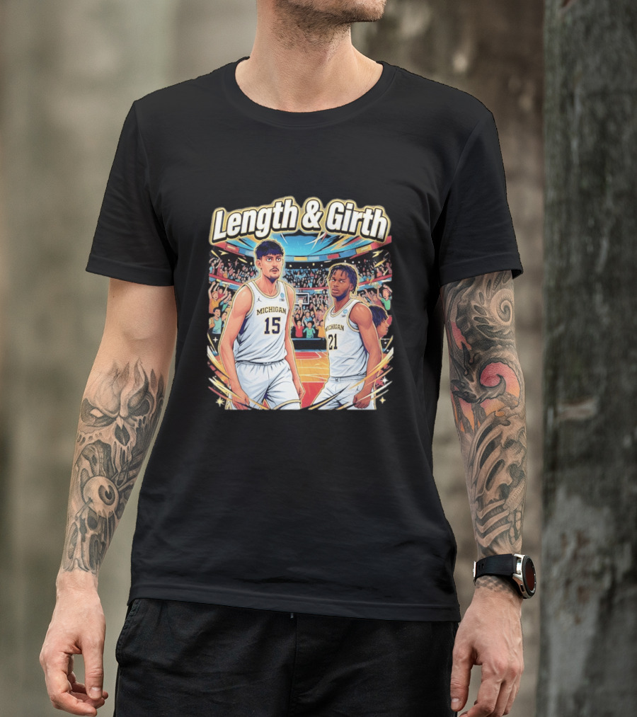Aday Mara Morez Johnson Jr Michigan Wolverines Length & Girth T-Shirt