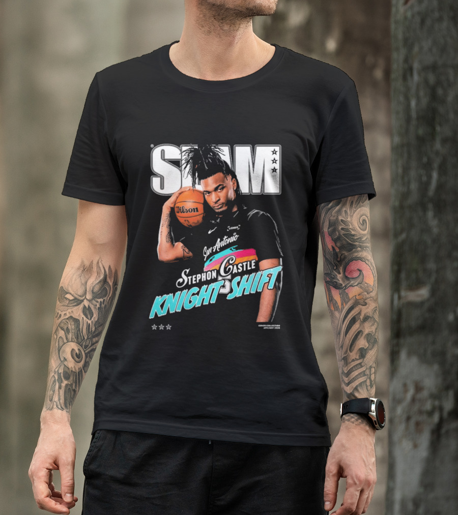 SLAM Stephon Castle San Antonio Spurs Knight Shift Basketball T-Shirt